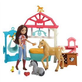 Spirit l'indomptable Coffret Nurserie avec poupée Lucky 18 cm