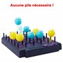 Mattel Games Bounce-Off Chrono Challenge, Jeu d’Ambiance avec 16 balles, 20 Cartes défis, Un Plateau de Jeu et Un minuteur, Joue