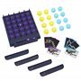 Mattel Games Bounce-Off Chrono Challenge, Jeu d’Ambiance avec 16 balles, 20 Cartes défis, Un Plateau de Jeu et Un minuteur, Joue