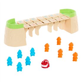 Croco Jungle Jeu De Cartes pour Faire Traverser Le Pont Aux Pions en Forme De Singes Et Perroquets