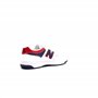 New Balance Baskets unisexe 480, White Red, 44.5 EU