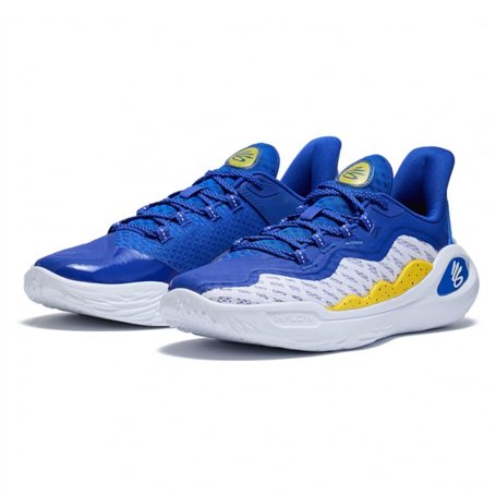 Under Armour Curry Flow 10 Chaussures de basketball pour homme blanc/bleu