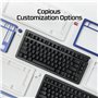 HyperX Alloy Rise 75 Wireless – Clavier de Jeu mécanique 75% remplaçable à Chaud, PC, rétroéclairage jusqu'à 80 Heures, Double s