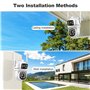 GENBOLT 2.5K PTZ Caméra Surveillance Extérieur, 2.4/5Ghz WiFi Caméra IP avec Double Objectif & Double Vue, Vision Nocturne Coule