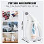 VEVOR Défroisseur Vapeur Portable de 800 W Appareil à Défroisser Vertical avec Réservoir d’Eau 240 mL Long Cordon Chauffage Rapi