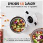 VEVOR Essoreuse à Salade en Verre 4,5 L Grande Sécheuse à Légumes à Pression Facile à Une Main, Nettoyant et Séchoir à Laitue av