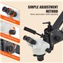 VEVOR Microscope Multidirectionnel Grossissement 7X-45X, Microscope à Bijoux avec Support à Ressort, Support Incrusté de Micro B