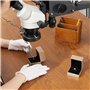 VEVOR Microscope Multidirectionnel Grossissement 7X-45X, Microscope à Bijoux avec Support à Ressort, Support Incrusté de Micro B