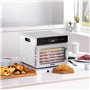 VEVOR Déshydrateur alimentaire, 6 plateaux en acier inox, séchoir électrique aliments 400 W, température réglable, minuterie 24 