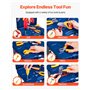 VEVOR Établi à Outils Enfants, 56 Pièces, Jouet Enfant de Bricolage avec Perceuse Électrique Réaliste, Cadeau pour Apprentissage