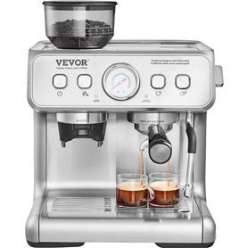 VEVOR Machine à Expresso avec Broyeur