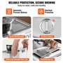 VEVOR Machine à Expresso avec Broyeur, Cafetière Expresso Semi-automatique 15 bars avec Mousseur à Lait, Réservoir d'Eau Amovibl