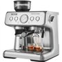VEVOR Machine à Expresso avec Broyeur, Cafetière Expresso Semi-automatique 15 bars avec Mousseur à Lait, Réservoir d'Eau Amovibl