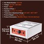 VEVOR Tempéreuse à Chocolat Commerciale 1500 W Bain-Marie Électrique pour Chocolat 2 Cuves de 3,3 L Fondoir à Chocolat Températu