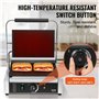 VEVOR Grill Électrique 2200 W, Presse à Panini Commercial en Inox, Appareil à Sandwich avec Contrôle de la Température et Plaque