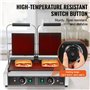 VEVOR Presse Panini Commercial, Grill Électrique 3600 W en Inox, Double Plaque de Pression, Appareil à Sandwich avec Contrôle de