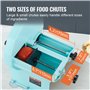 VEVOR Trancheuse Manuelle pour Légumes et Fruits, Coupe-Légumes Épaisseur Réglable 0-12 mm, Double Ports d'Alimentation, Lame en