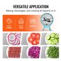 VEVOR Trancheuse Manuelle pour Légumes et Fruits, Coupe-Légumes Épaisseur Réglable 0-12 mm, Double Ports d'Alimentation, Lame en
