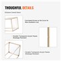 VEVOR 10PCS Support de Fleurs de Mariage 80 cm Porte-fleurs Métal Doré Centre de Table Mariage Vase Géométrique Stratifié Acryli