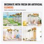 VEVOR 10PCS Support de Fleurs de Mariage 80 cm Porte-fleurs Métal Doré Centre de Table Mariage Vase Géométrique Stratifié Acryli
