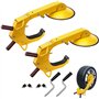 VEVOR Antivol Voiture Universel Lot de 2 Sabots de Roue Antivol 16-38 cm Bloque-Roue en Acier Q235 Grande Ventouse 30 cm 4 Clés