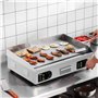 VEVOR Plancha Électrique 4000 W, Plaque à Snacker Commerciale Plate, Plaque de Cuisson en Fer et Inox, Température Réglable 50-3