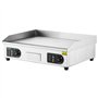 VEVOR Plancha Électrique 4000 W, Plaque à Snacker Commerciale Plate, Plaque de Cuisson en Fer et Inox, Température Réglable 50-3
