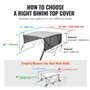 VEVOR Bimini pour Bateau à 4 Arceaux, Taud de Soleil 243x137x231-244 cm, Cadre en Alu Toile en Polyester 600D, Parois Latérales 