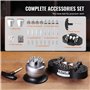 VEVOR Boulet de Graveur 78 mm Étau de Gravure Base Rotative à 360° Étau à Boule Mâchoire Réglable avec 30 Accessoires Outil de R