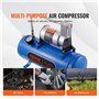 VEVOR Compresseur d'air pour Kit de Klaxon Pompe à Air avec Réservoir 6 L 90-120 psi pour Gonflage des Pneus Matelas Pneumatique
