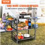 VEVOR Cuisine de Camping 126 x 46 x 81 cm Table de Camping Pliable Structure en Alu avec 4 Tables d'Appoint Meuble de Cuisine av
