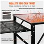 VEVOR Cuisine de Camping 126 x 46 x 81 cm Table de Camping Pliable Structure en Alu avec 4 Tables d'Appoint Meuble de Cuisine av