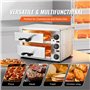 VEVOR Four à Pizza de Comptoir, Four Électrique 12 po 1700 W, avec Contrôle de la Température et Minuterie 0-120 min, Plateau à 