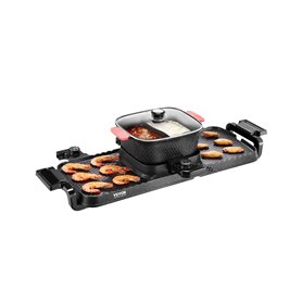 VEVOR Appareil à Fondue Chinoise Shabu Shabu avec Gril 2-en-1