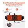 VEVOR Appareil à Fondue Chinoise Shabu Shabu avec Gril 2-en-1, Grill Électrique sans Fumée 2300 W, avec Marmite Amovible Antiadh