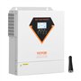 VEVOR Onduleur Solaire Hybride 3500 W Chargeur à Onde Sinusoïdale Pure Tout-en-Un, 24 V CC vers 220/230 V CA, avec Contrôleur So