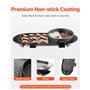 VEVOR Appareil à Fondue Chinoise Shabu Shabu avec Gril 2-en-1, Grill Électrique sans Fumée 2200 W, avec Marmite Antiadhésive et 