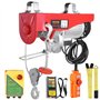 VEVOR Palan Électrique, Charge Double Câble 1000 kg, Télécommande Filaire 4,2 m et Sans Fil 100 m, Hauteur Levage Câble Simple 1