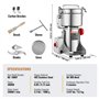 VEVOR Moulin à épices Électrique 1000 g, Broyeur à Grains Commercial 3000 W Haute Vitesse, Moulin à Farine en Acier Inoxydable, 