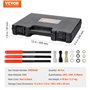 VEVOR Kit Outils à Restaurer Les Filetages Abîmes 49PCs, Tailles UNC, UNF et Métriques, 22 Tarauds, 24 Filières, 3 Limes à Filet