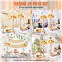 VEVOR Vase de mariage, lot de 20, supports de fleurs de mariage en cristal de 43 cm de haut, vase or en métal pour centre de tab