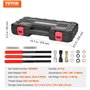 VEVOR Kit Outils à Restaurer Les Filetages Abîmes 61PCs, Tailles UNC, UNF et Métriques, 28 Tarauds, 28 Filières, 3 Limes à Filet
