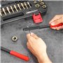 VEVOR Kit Outils à Restaurer Les Filetages Abîmes 61PCs, Tailles UNC, UNF et Métriques, 28 Tarauds, 28 Filières, 3 Limes à Filet