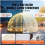Abri de Camping Extérieur avec Double Couverture Transparente et Jaune Clair