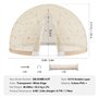 VEVOR Tente à Bulles Dôme, 2,9 m, Abri de Camping Extérieur avec Double Couverture Transparente et Jaune Clair, Tente Igloo de J