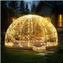 VEVOR Tente à Bulles Dôme, 2,9 m, Abri de Camping Extérieur avec Double Couverture Transparente et Jaune Clair, Tente Igloo de J