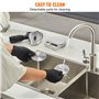 VEVOR Couteau à Kebab Électrique sans Fil 80 W, Trancheuse à Viande Turc Shawarma Döner Kebab Commerciale en Inox, avec 2 Lames 
