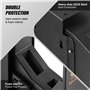 VEVOR Coffre-Fort de Pistolet en Acier Coffre-Fort Biométrique pour 1 Pistolet 3 Moyens de Déverrouillage par Empreintes Digital