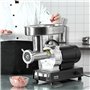 VEVOR Hachoir à Viande Électrique Capacité 6,35 kg/min, Hachoir Électrique Commercial de Comptoir, Poussoir à Saucisses en Acier