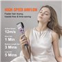 VEVOR Brosse Sèche-cheveux 5 en 1 Styler Multifonction Professionnel Ionique 1200 W, avec 3 Réglages de Chaleur, 3 Brosses, 2 Bu